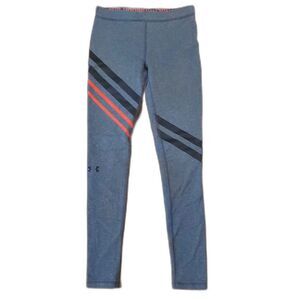 Under Armour Women's Sz Small Favourite Engineered  Leggings Gray Black Coral